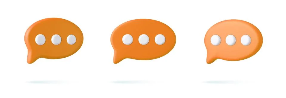 3d Blank white speech bubble pin Stockillustratie