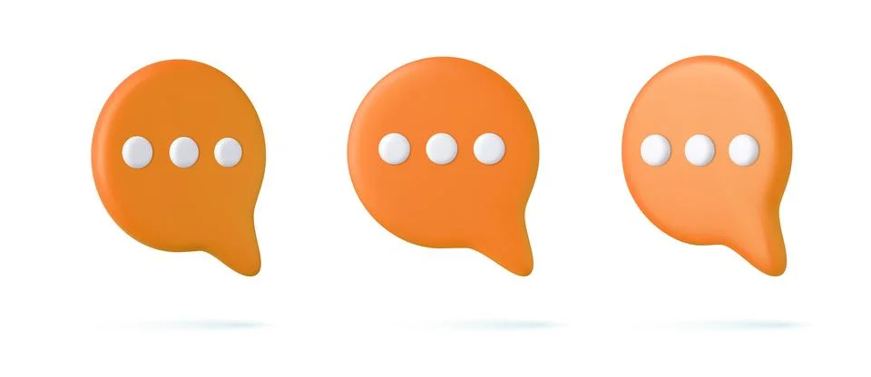3d Blank white speech bubble pin Illustrazione stock