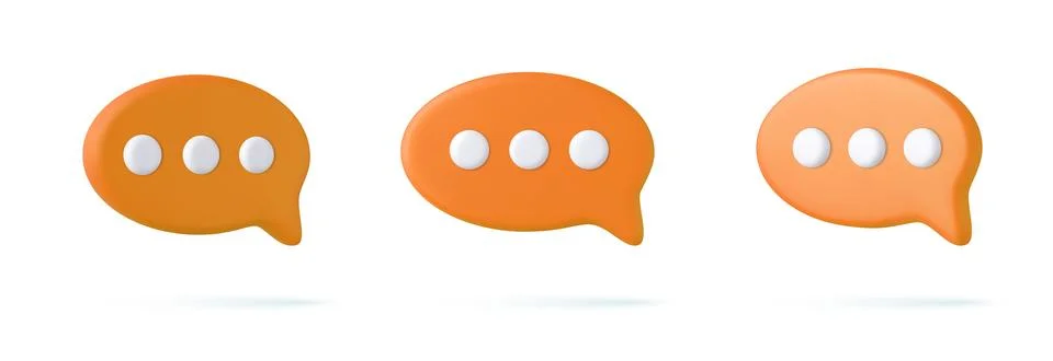 3d Blank white speech bubble pin Illustrazione stock