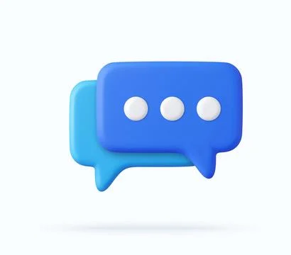 3d Blank white speech bubble pin Illustrazione stock