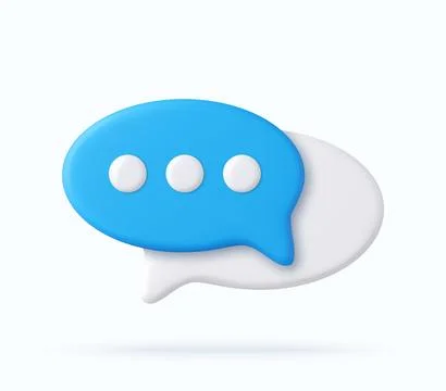 3d Blank white speech bubble pin Illustrazione stock