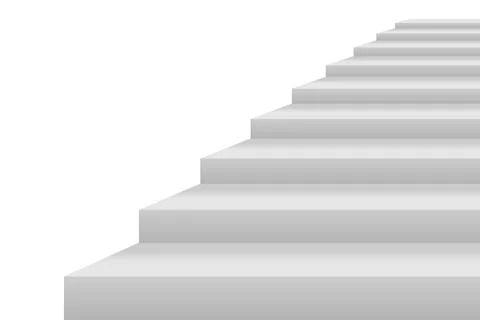 3d blank white stairs. Illustration