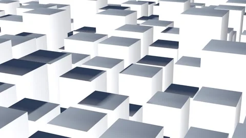 3D Block Background Animation White And Gray Stock Footage 273168642