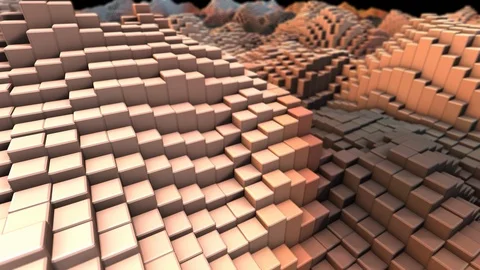 3D Block Landscape abstract background Video stock 121744107