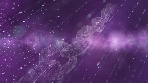 3d blockchain chain cyberspace network animation Stock Footage 332814502
