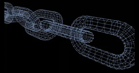 3D Blockchain Digital data,background technology,concept network connections Stock Footage 128628057