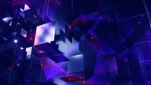3D blocks background, cyberysecurity, big data concept. Stock Illustration