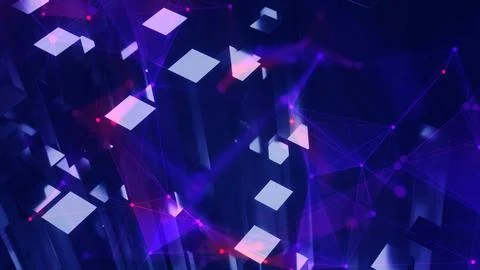 3D blocks background, cyberysecurity, big data concept. Stock Illustration