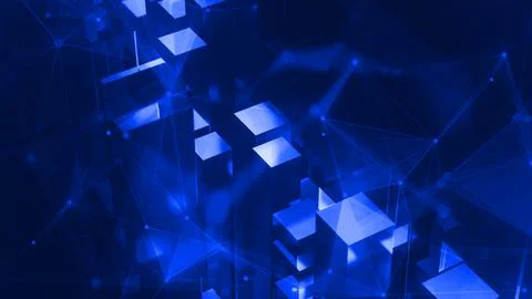 3D blocks background, cyberysecurity, big data concept. 库存插图