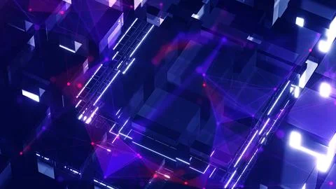 3D blocks background, cyberysecurity, big data concept. Stock Illustration