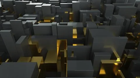 3D Blocks Background Stock Illustration