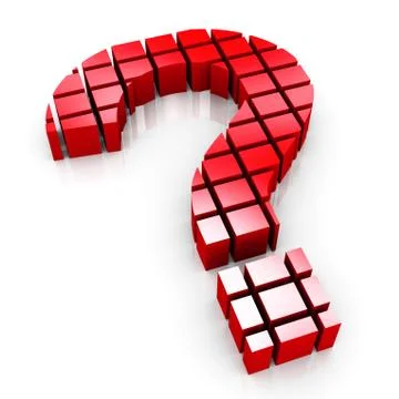 3d blocks question mark symbol Stock Illustration