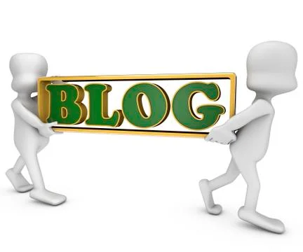 3d blog Stock Illustration