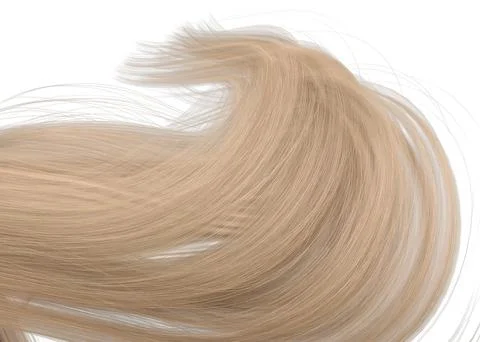 3D Blonde hair Stock Illustration