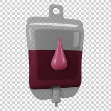3D Blood bag Stock Illustration