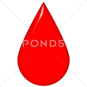 3D Blood Drop Stock Illustration