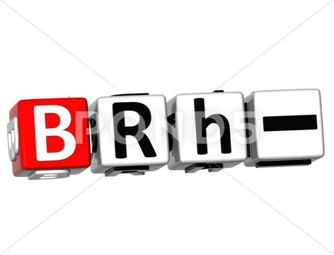 3d blood group button click here block text Stock Illustration
