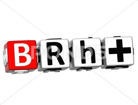 3d blood group button click here block text Stock Illustration