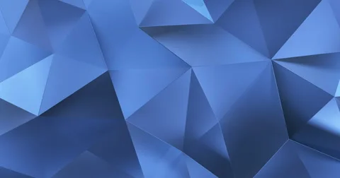 3d blue abstract geometric polygon surface motion background loop 4k Video stock 66412501