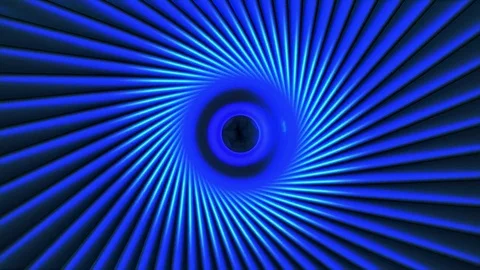 3D Blue Abstract Tunnel 動画素材 72328177