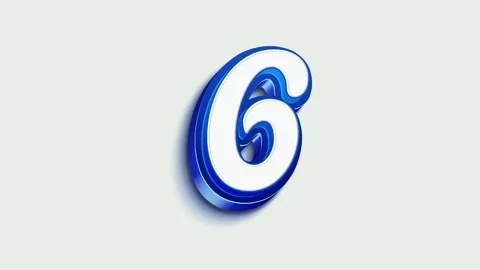 3D Blue and White Countdown Animation from 10 to 0 Stock Footage 336598150
