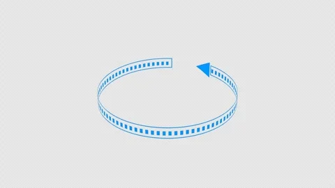 3D blue arrow rotating in a circle in a seamless loop Stock Footage 297649123