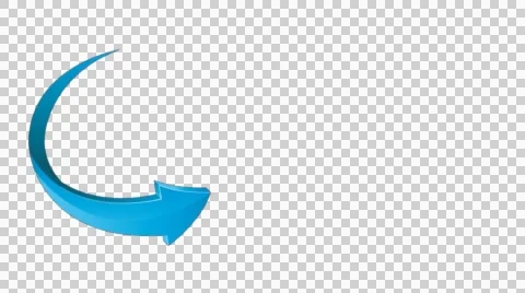 3D Blue arrows on transparent background Stock Footage 42952703