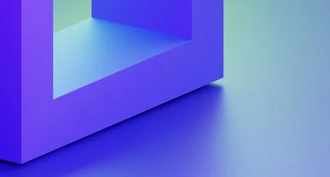 3d blue background with abstract geometric line pattern. Render square or イラスト素材