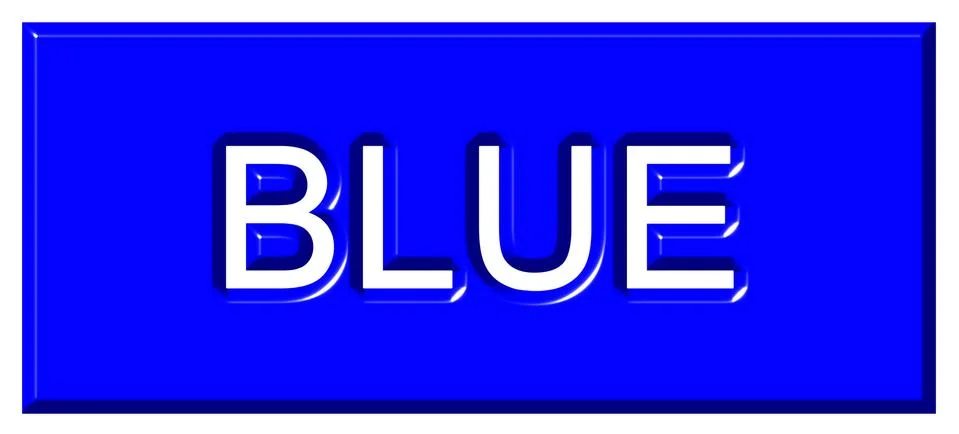 3d Blue Badge Stock Illustration