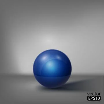 3d blue ball Stock Illustration
