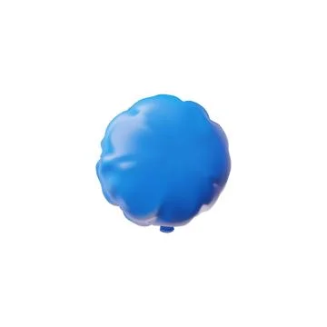 3D Blue Balloon Design. Round Blank Template for Marketing Promotions, Birthdays Stock Illustration