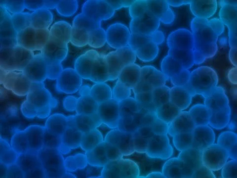 3d blue cells Stock Illustration