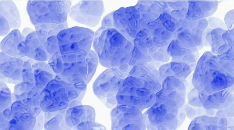 3d blue cells in space. Video stock 797846