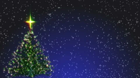 3D Blue CHristmas Video stock 8156105
