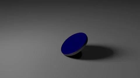 3d blue coin twisting and falling Stock Footage 52098864