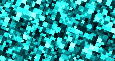 3d blue, cyan abstract background. squares, metaverse. animation, motion liquid Stock Footage 170622384
