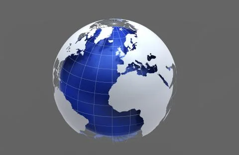 3d blue earth Stock Illustration