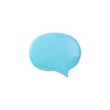 3D blue empty round speech bubble. 스톡 일러스트