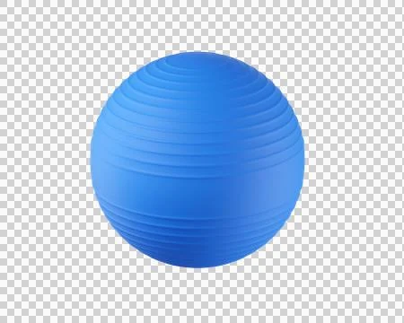 3D Blue Exercise Ball Stockillustratie