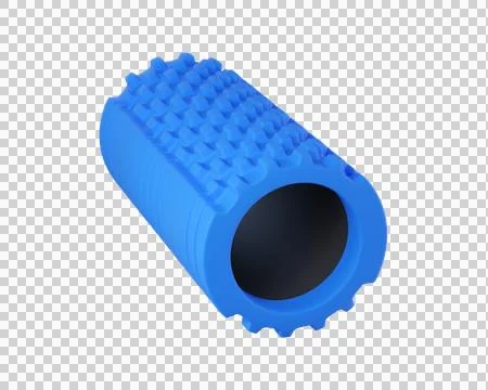 3d Blue foam roller Stock Illustration