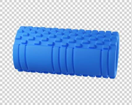 3d Blue foam roller Stock Illustration