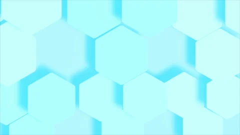 3D blue geometric hexagon abstract background. Stock Footage 159059555