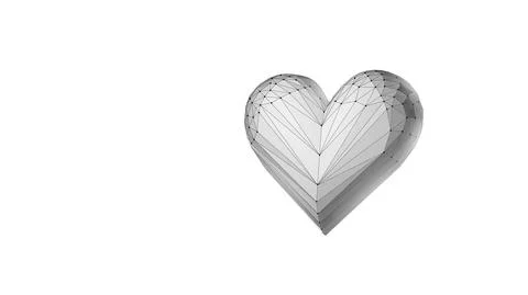 3D blue glowing heart shape. Romantic love symbol. Valentine Day greeting card 스톡 일러스트