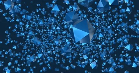 3D Blue Hexagon Background Stock Footage 140184253