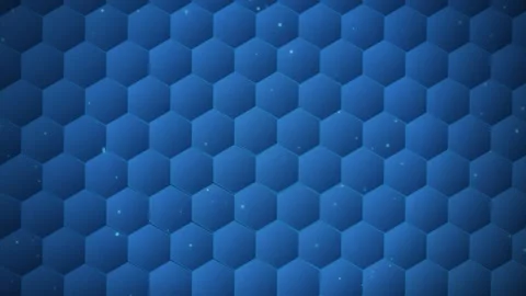 3D Blue Hexagon Grid Abstract Technology Pattern Background 스톡 동영상 343241105