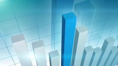 3D blue histogram in motion, loop Stock Footage 41163740