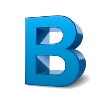 3d blue letter B Stock Illustration