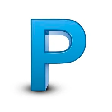 3d blue letter P Stock Illustration