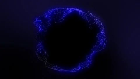 3d blue luminous abstract circle. Motion Graphic Background Design Stock Footage 276664002