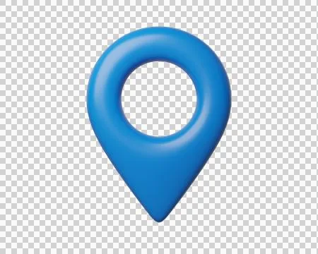 3d Blue Map Pin Stock Illustration